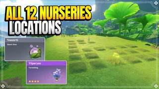 All 12 Nurseries Locations | Varuna Gatha Sequel | World Quests & Puzzles |【Genshin Impact】