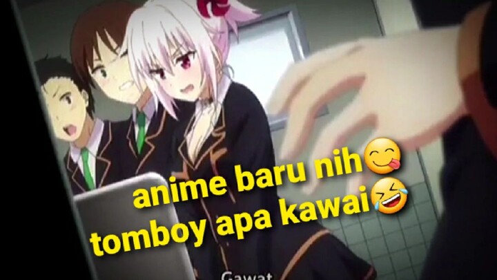 anime baru nih 😋. lupa kalu dia cewek malah masuk ke toilet cowok.😂🤣😂🤣