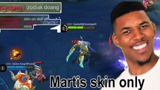 Martis Skin ONLY Funny Fail Gameplay Mobile Legends