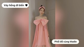 Váy hồng đi biển