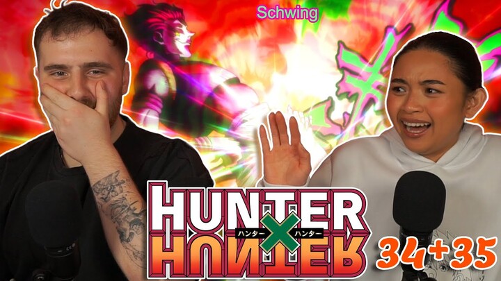 HISOKA'S SCHWING VS GON!! - Hunter X Hunter Episode 34 + 35 REACTION + REVIEW!