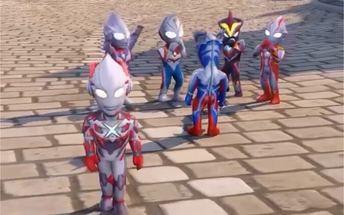 Little Zero led the little Ultramen into the hometown of the Dark Army