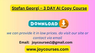 Stefan Georgi – 3 DAY AI Copy Course