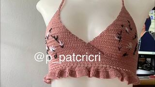 ถักบิกินี่โครเชต์ลายพื้นฐานดีไซน์เรียบหรู/crochet bikini @ppcrochetish7025