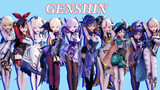 [MMD·3D] [Genshin Impact] มาดูเหล่า Genshin ส่ายสะโพกกัน