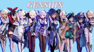 [MMD] Genshin characters dancing to phut hon