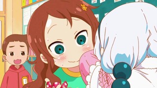 Kanna-chan doesn't want the candy from the dragon-faced kid.