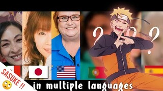 voice actor of Naruto in Different countries , naruto saying sasuke in different languages meme