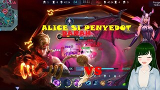 NYOBAIN ALICE SI PENYEDOT DARAH! MOBILE LEGENDS