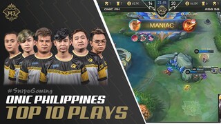 ONIC PH TOP 10 BEST PLAYS vs RSG SG | M3 WORLD CHAMPIONSHIP