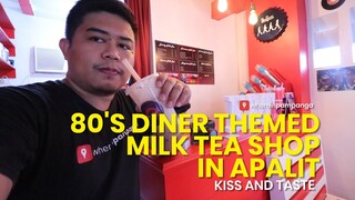 80's diner themed milk tea shop in Apalit