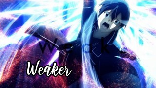 Weaker/Reona:Lyrics Vidieo-Sword Art Online Anomaly Quest-AMV/MAD