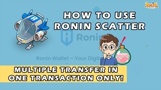 How to use ronin scatter? Multiple transfer in one transaction only!