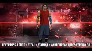 NEVER MISS A SHOT + STEAL + STAMINA + ANKLE BREAK CODES VERSION 98