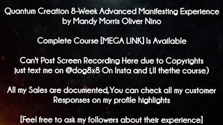 Quantum Creation 8-Week Advanced Manifesting Experience by Mandy Morris Oliver Nino course download