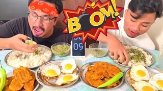 EGG HALF FRY EROMBA BORA EATING CHALLENGE || MY FAVOURITE DISHES EATING CHALLENGE