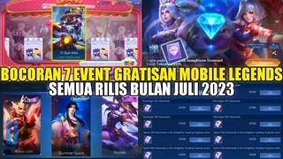 BOCORAN 7 EVENT GRATISAN MOBILE LEGENDS BULAN JULI 2023!! DIJAMIN PANEN SKIN EPIC DAN COLLECTOR