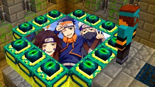 minecraft mas... Portal para o mundo do Kakashi Obito E Rin