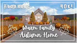 Roblox | Bloxburg | No Gamepass Warm Autumn Family Home | Speedbuild & Tour | Tapioca