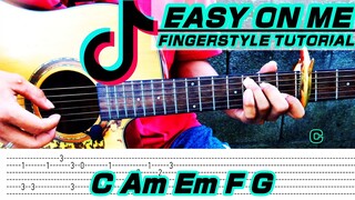 Easy on me - Adele ( Guitar Fingerstyle ) Tabs + Chords