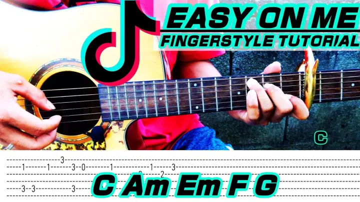 Easy on me - Adele ( Guitar Fingerstyle ) Tabs + Chords
