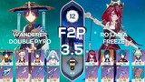 [F2P] NEW Spiral Abyss 3.5 Wanderer Double Pyro & Rosaria Freeze / Floor 12 9 stars Genshin Impact