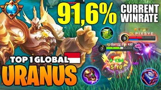 TOP 1 URANUS WITH 91,6% CURRENT WINRATE - Build Top 1 Global Uranus - Mobile Legends [MLBB]