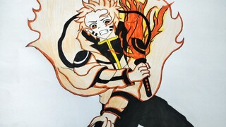 Drawing Tanjiro Demon Slayer Mode Kyuubi