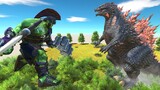 Battle Of Strength Hulk Warrior vs Gojira - Animal Revolt Battle Simulator