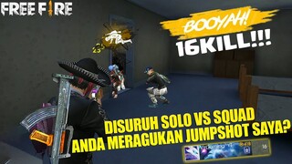 CHALLENGE SOLO VS SQUAD RANKED MATCH - WARGA BRASILLA AUTO MATI BERJAMAAH! GARENA FREE FIRE