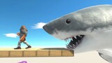Great White Shark Attack from Below - Animal Revolt Battle Simulator