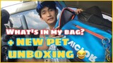 WHATS IN MY BAG + PET UNBOXING?? | SUPER MARCOS VLOGS