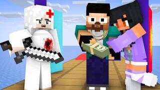 Monster School : MONEY RUN 3D APHMAU CHALLENGE 3 - Minecraft Animation