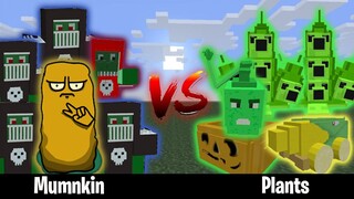 Destroying My Own Lawn In Minecraft | Plants Vs Mumnkin | FOOTBALL ZOMBIE IS SO OP ! !