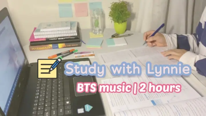 2 hours real time STUDY WITH ME📚BTS piano bgm | 10min break