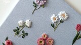 [Giáo trình dạy thêu] Những bông hoa cúc nhỏ xinh đẹp ấm áp 