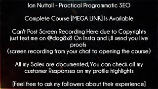 Ian Nuttall Course Practical Programmatic SEO download