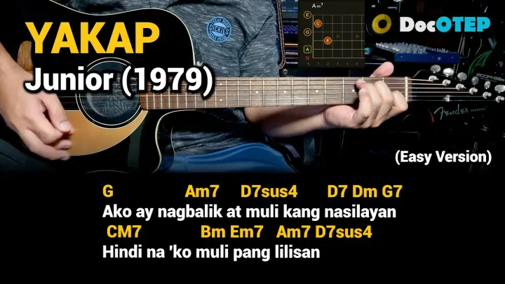 Yakap - Junior (Easy Guitar Chords Tutorial with Lyrics)