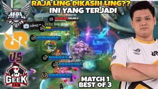 YG GW TGU2 PERMAINAN RRQ!! ALBERT DI KASI LING??? DI ACAK2 SEMUA COY GA LOGIS!!  RRQ VS GEEK MATCH 1