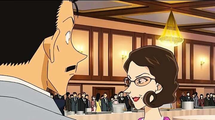 Conan akhirnya memukul kening Kogoro.