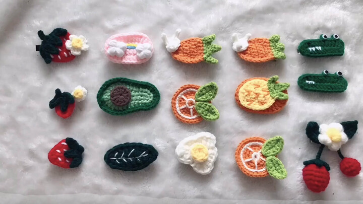 [Handcraft] [Super Cute Fruit Hairpins] Wool Knitting