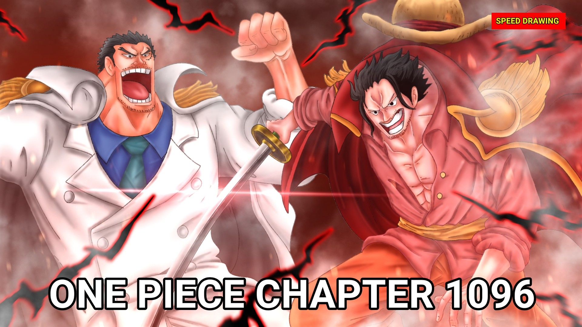 SPOILER 1096 ONE PIECE COMPLETO - INSANO! VAMOS TER ROGER VS GARP VS XEBEC  VS GARLING EM GOD VALLEY 