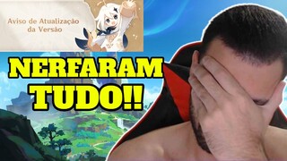 SAIU TUDO DA ATUALIZAÇÃO 2.7!! NERFARAM TUDO!! GENSHIN IMPACT