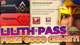 CARA AMBIL 8000 GEMS DR PASS LILITH!!! (RISE OF KINGDOMS)