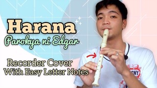 HARANA - Parokya ni Edgar | Recorder Cover with Letter Notes / Flute Chords