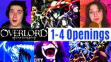 REACTING to *Overlord Openings 1-4* WHAT IS HAPPENING! (First Time Watching) Anime Openings