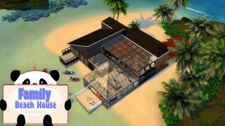 Modern Family Beach House (Island Living)- TS4 [SPEED BUILD]