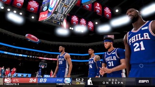 NBA 2K21 Modded Playoffs Showcase | 76ers vs Hawks | GAME 5 Highlights 4th Qtr