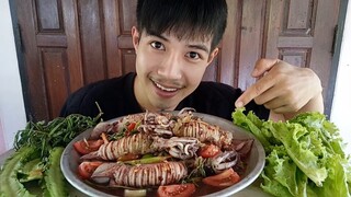 ตำหมึกไข่ ตัวใหญ่ๆ ไข่แน่นๆ แซ่บนัวหลีเด้