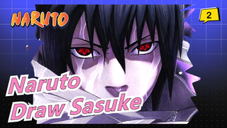 [Naruto] Draw Sasuke with Colored Pencil_2